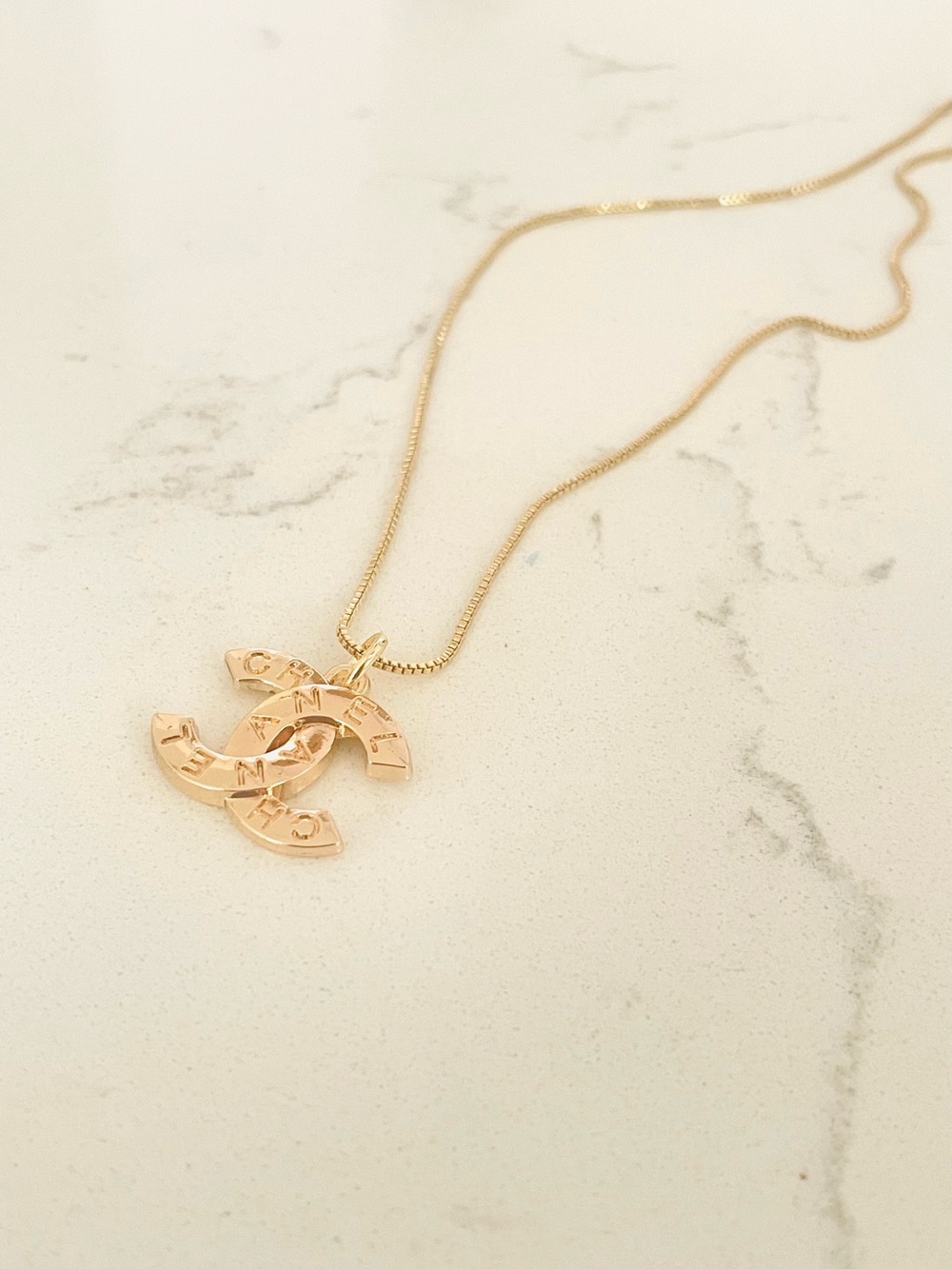 Luxury Gold Logo Upcycled Zipper Pull Necklace - Picture 2 of 2